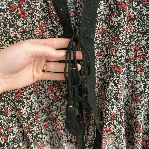 Free People Lola Ditsy Floral Print Kimono Flowy Top, Size Medium NWT - Picture 6 of 14